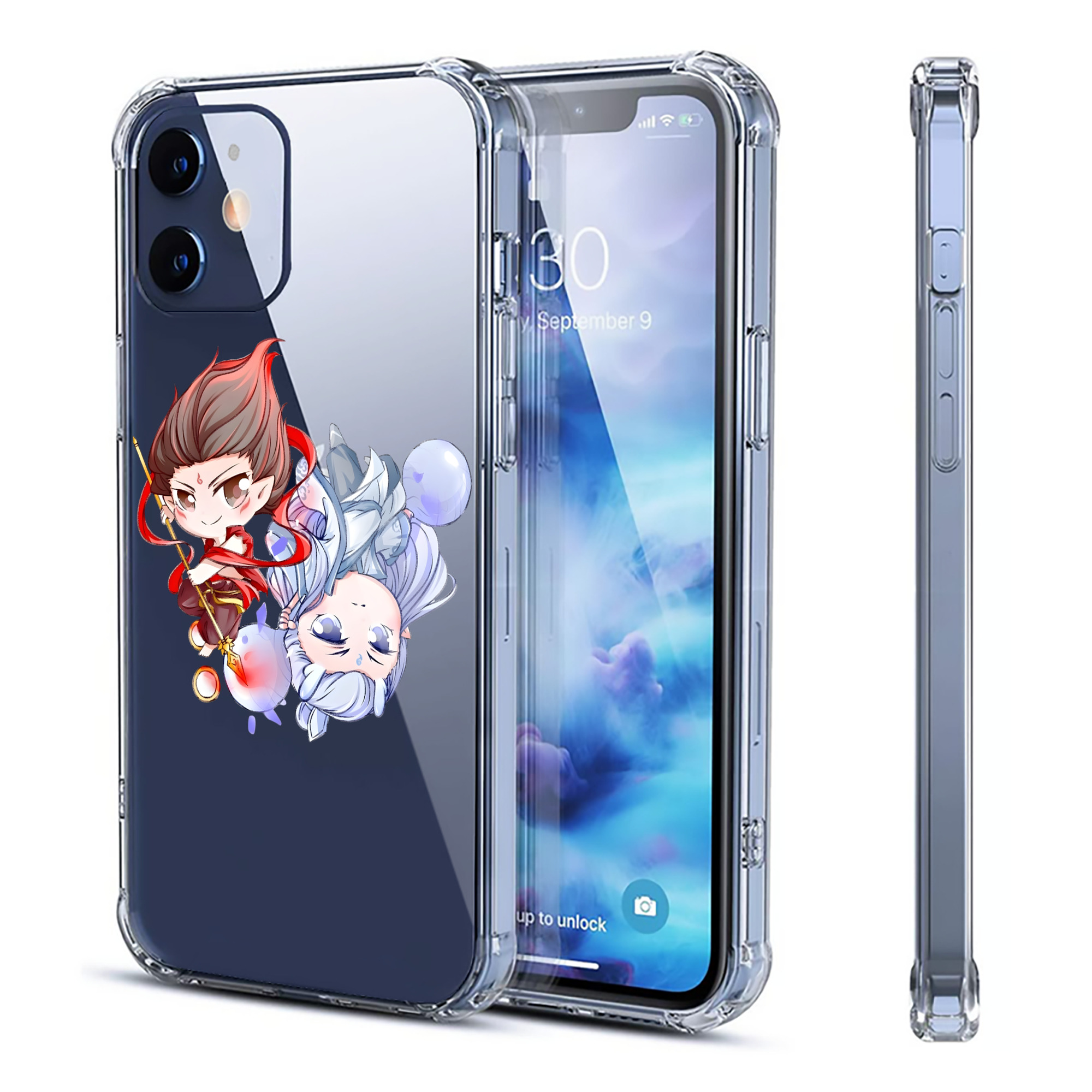 （画像用） Ne Zha 2 ナタ 魔童の大暴れ 【iPhone 12シリーズ対応】透明スマホケース（クリアソフトケース）